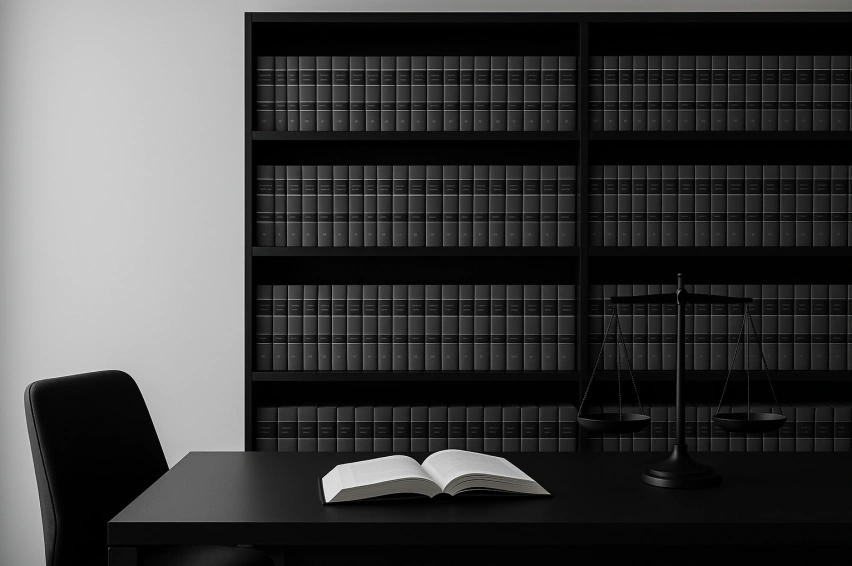 Legal resource library illustration